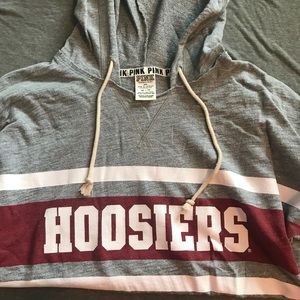 PINK Indiana University beach knit hoodie